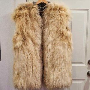Hand Stiched Long Wool Mongolian Shearling Vest